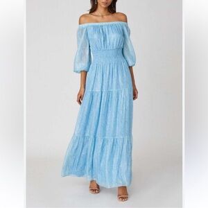 Elegant Blue Maxi Dress